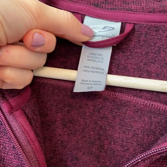 Champion Fleece Jacket Purple size Small - Picture 5 of 10